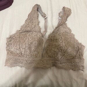 Aerie Lace Bralette in Tan